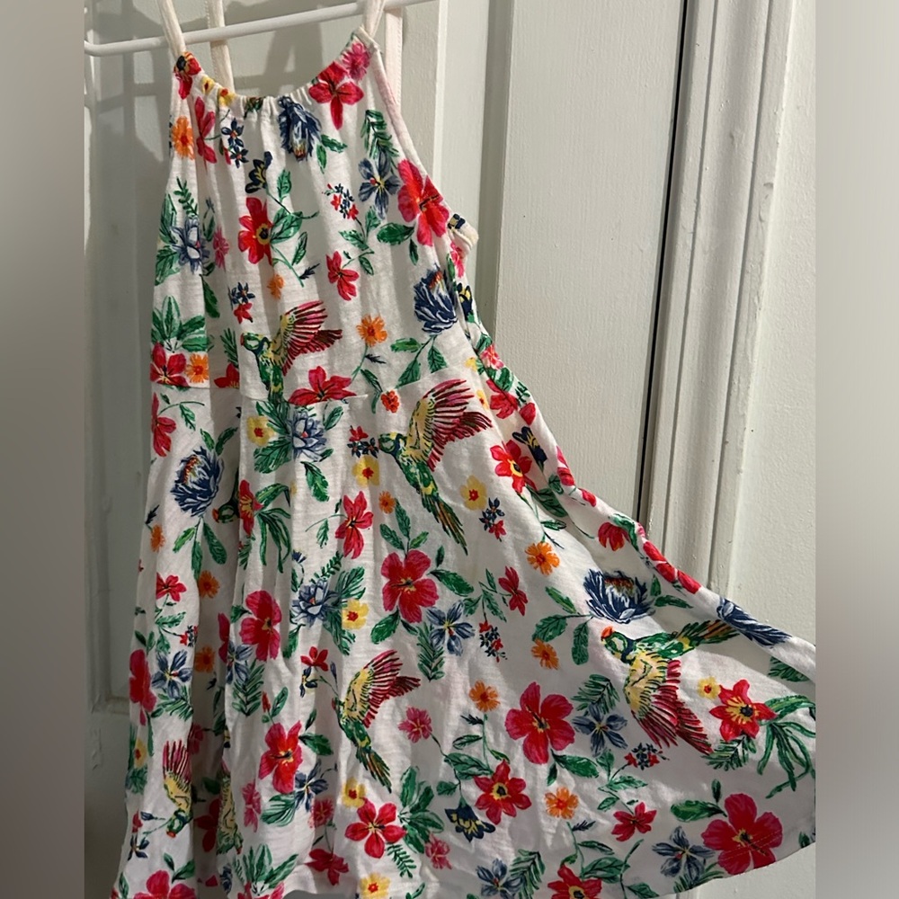 EUC Old Navy 5T Tropical Parrot Dress